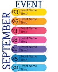 Upcoming events flyer Instagram Portrait template