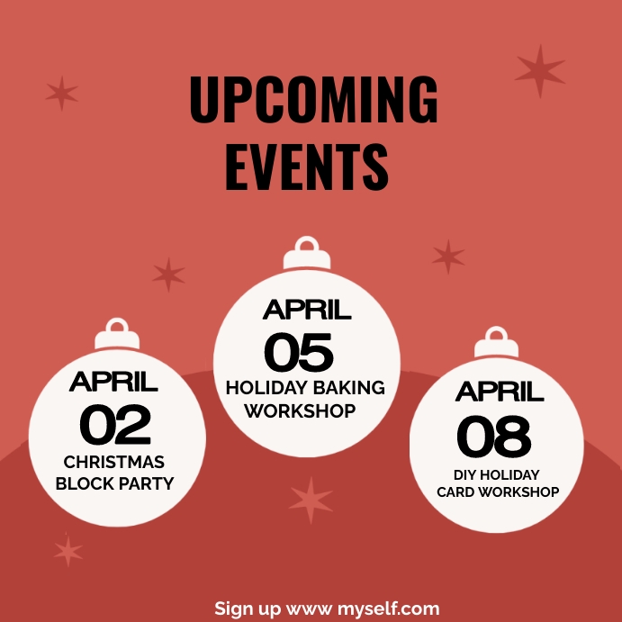 Event Selection Post Upcoming events Post Template | PosterMyWall