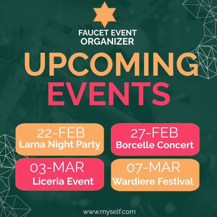 Copy of Upcoming events Post | PosterMyWall