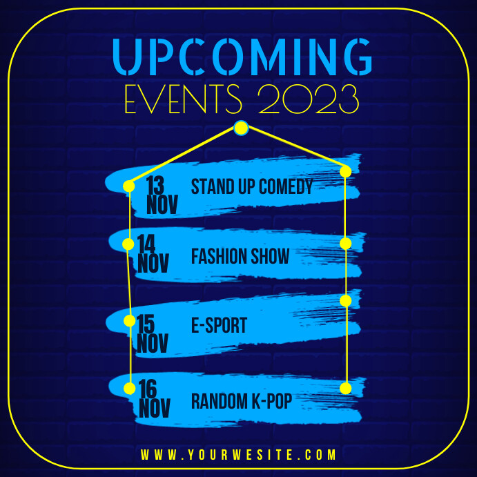 Up Coming Events Upcoming Events Poster Template | PosterMyWall