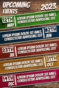 Upcoming Events Poster Sport Schedule template