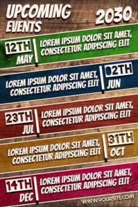 Brown Event Schedule Poster Template