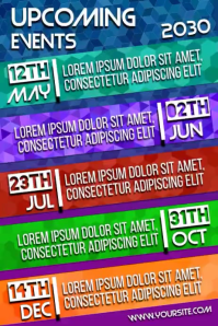 Upcoming Events Poster Sport Schedule Game Affiche template