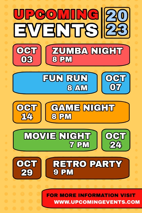 Poster Openevent Upcoming Events Poster Template | PosterMyWall