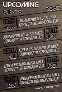 Upcoming Events Poster Template Sport Schedul Plakat