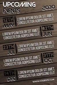 Upcoming Events Poster Template Sport Schedul
