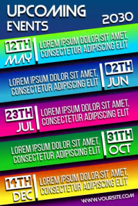 Upcoming Events Poster Template Sport Schedul Plakat
