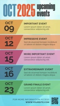 Upcoming Events Schedule animation story template