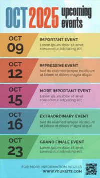 Upcoming Events Schedule animation story Indaba yaku-Instagram template