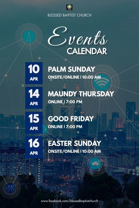 Upcoming Events Schedule Template | PosterMyWall