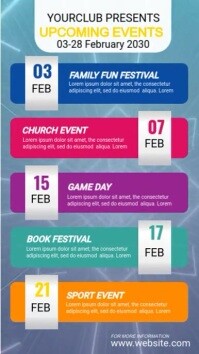Upcoming Events Schedule Template | PosterMyWall