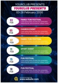 Upcoming Events Schedule Template | PosterMyWall