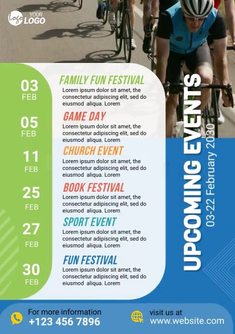 Upcoming Events Schedule Template | PosterMyWall