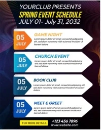 Upcoming Events Schedule Flyer (us Letter) template