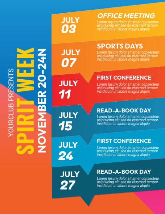 Copy of Upcoming Events Schedule flyer | PosterMyWall