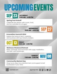 Upcoming Events Schedule Flyer Template Corporate Community Instagram Post