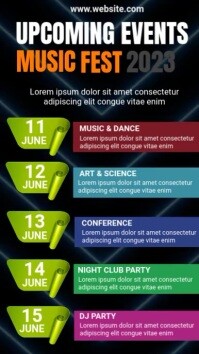 Upcoming Events schedule poster Template | PosterMyWall