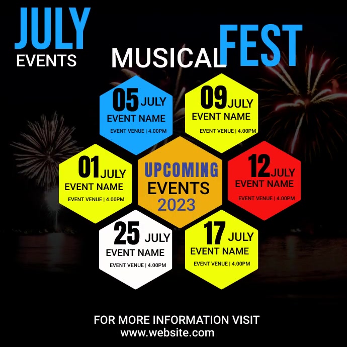 Upcoming Events Schedule Template PosterMyWall upcoming-events-schedule-template-postermywall