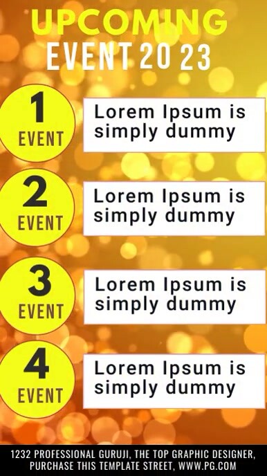 upcoming events schedule / timetable/ Event s Template | PosterMyWall
