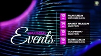 Upcoming Events Schedule Video Pantalla Digital (16:9) template