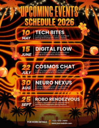 Upcoming Events ScheduleDesign Flyer template