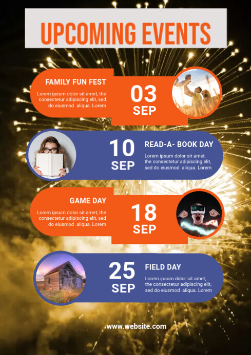 Upcoming Events Template | PosterMyWall