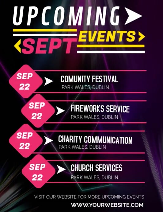 upcoming events template | PosterMyWall