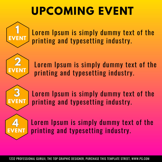 upcoming events template | PosterMyWall