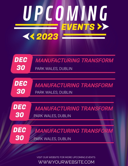 upcoming events template | PosterMyWall