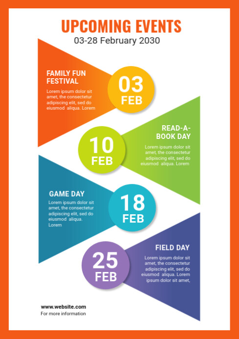 Upcoming Events Template | PosterMyWall