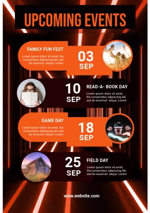 Upcoming Events Template | PosterMyWall