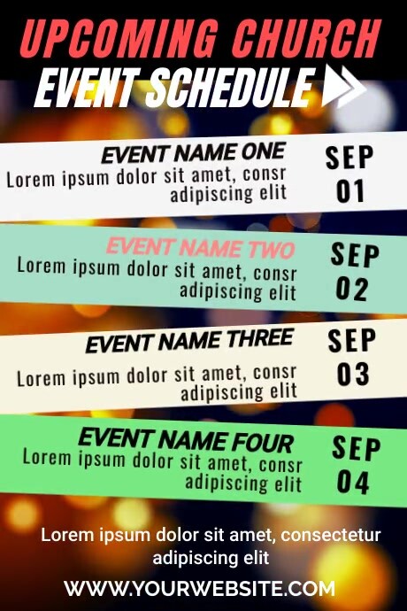 upcoming events template | PosterMyWall