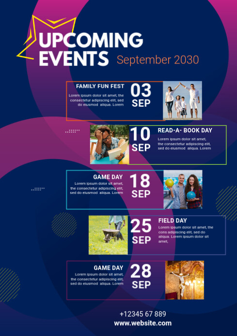 Upcoming Events Template | PosterMyWall