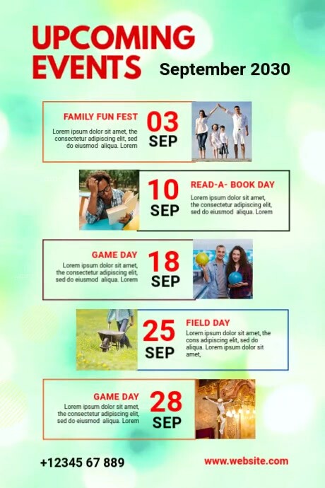 Upcoming events template | PosterMyWall