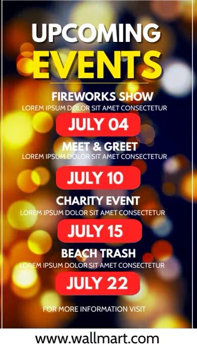 Upcoming Events template | PosterMyWall