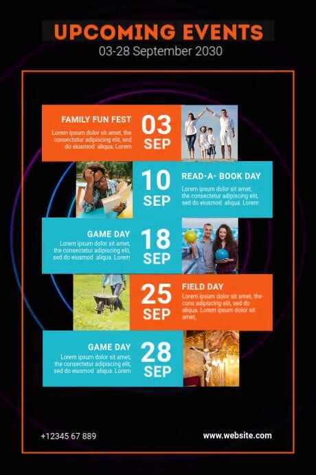 Upcoming Events Template | PosterMyWall