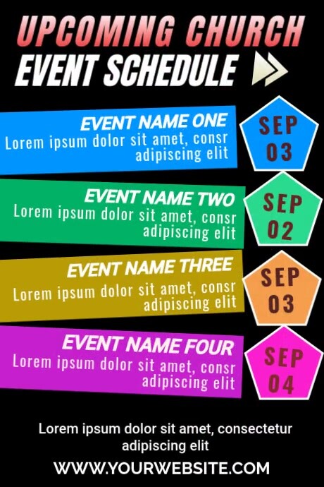Upcomingevents Names upcoming events template | PosterMyWall