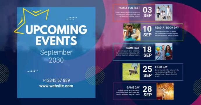 Upcoming Events Template | PosterMyWall