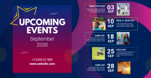 Upcoming Events Template Facebook 共享图片