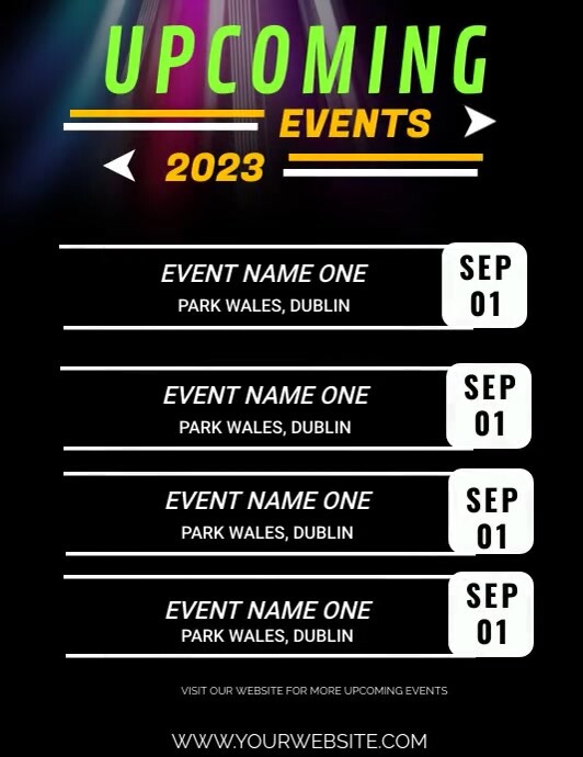 upcoming events template | PosterMyWall