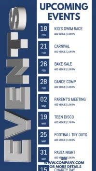 Upcoming Events Video Digital Template