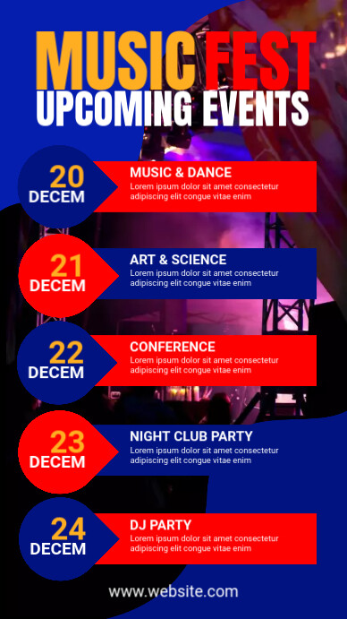Upcoming Events Whats App status template