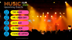 Upcoming Music Events Publicación de Twitter template