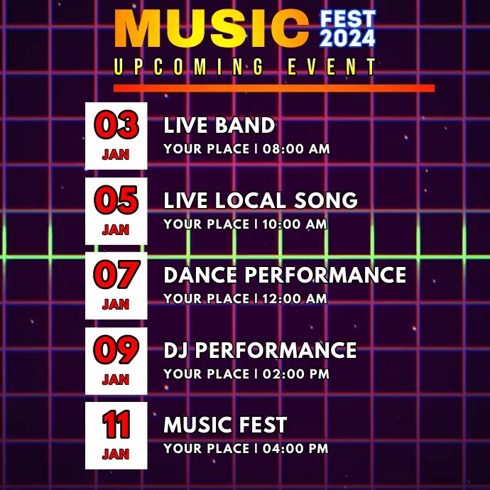 Music Events Template PosterMyWall