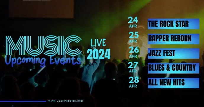 Upcoming Music Events Template | PosterMyWall