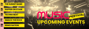 Upcoming Music Events Encabezado de Twitter template