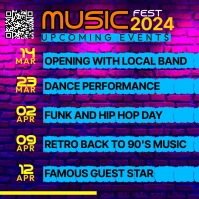 Upcoming Music Events Instagram Post template