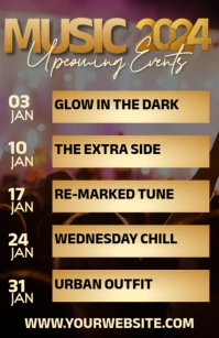 Upcoming Music Events Tabloid template