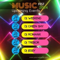 Upcoming Music Events Instagram template