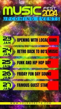 Upcoming Music Events Instagram template